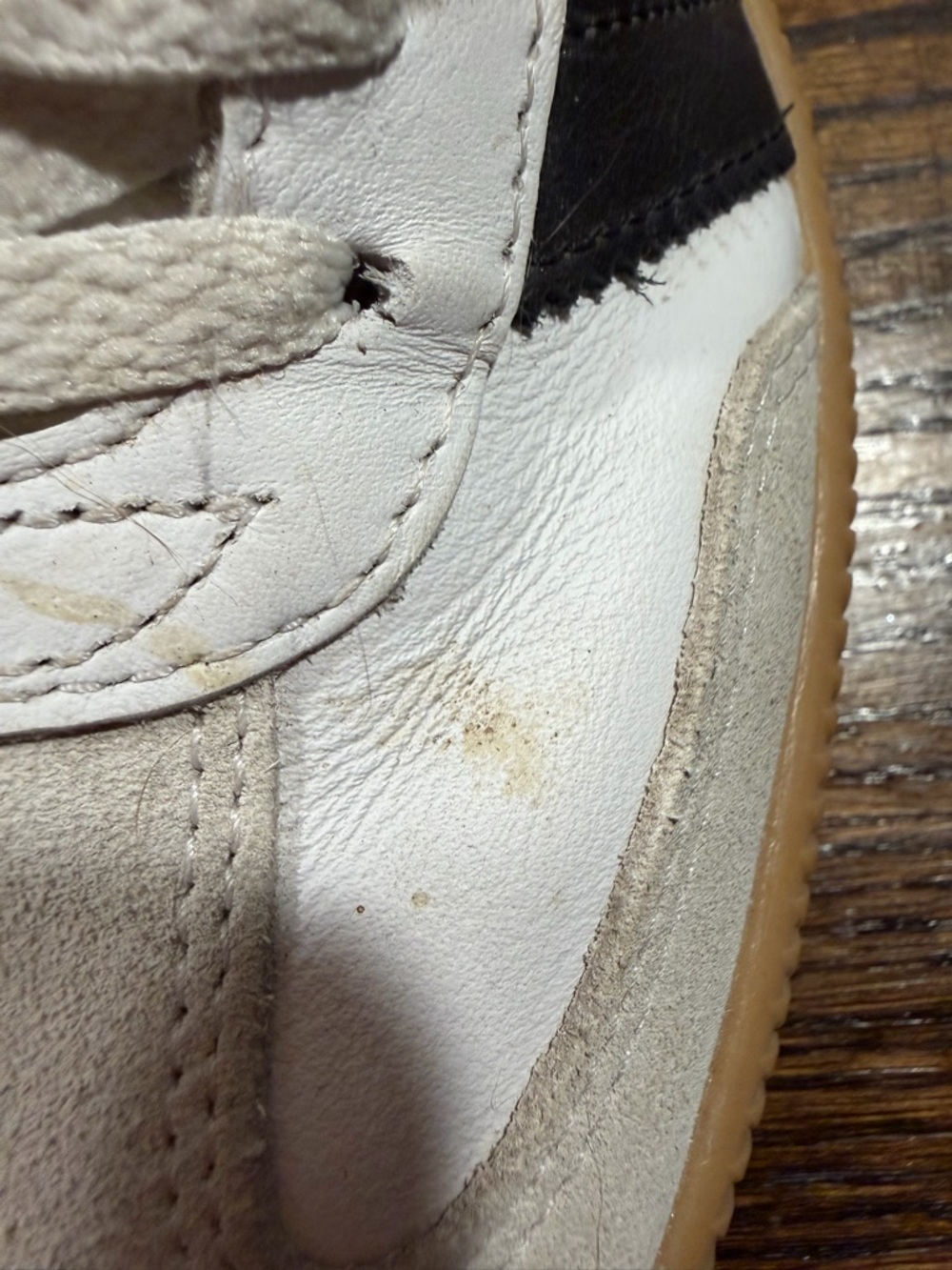 adidas White, Black & Gum Retro Trainer Sneakers - Picture 7 of 14
